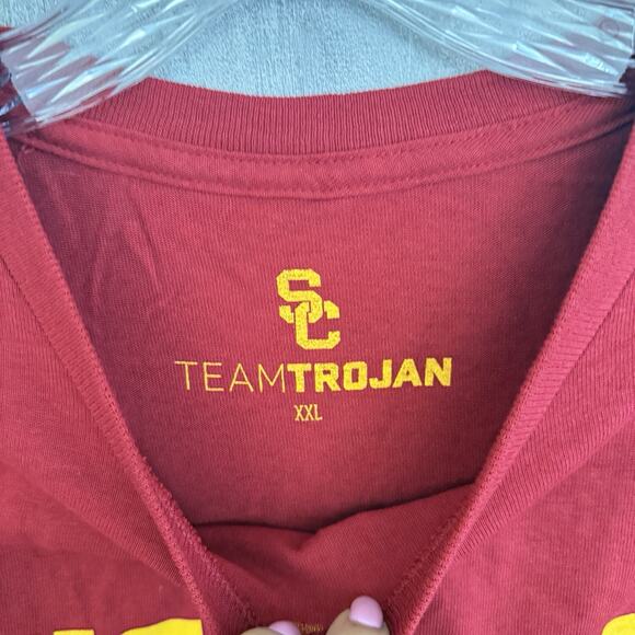 USC Trojans T-Shirt Men's 2XL Fight On Forever Red Short Sleeve Crew Neck NWT - Picture 8 of 12
